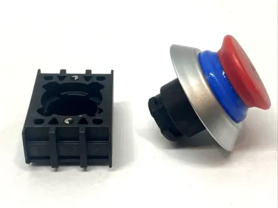 USED FREY MASCHINENBAU LIGHTED PUSH BUTTON, RED, STOP BUTTON M2F