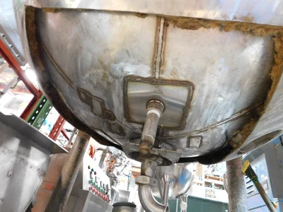USED GROEN SCRAPE AGITATED JACKET KETTLE 300 GALLON KETTLE