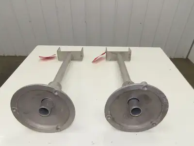 7" Tabletop Conveyor Aluminum Pedestal Round Pipe Leg Stand 24"-28"H Set of 2