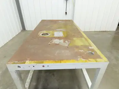 5/8" Steel Top Machine Base Welding Table Work Bench 65x31" Top 28-31" H