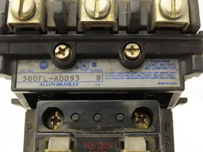 Allen Bradley 500FL-AOD93 Motor Starter Lighting Contactor 600V 3Ph 20A Lot of 5