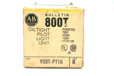NEW ALLEN BRADLEY 800T-PT16 PILOT LIGHT SER.N 800TPT16