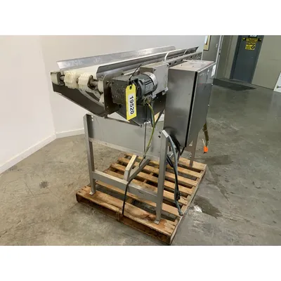 Used Marel 9"W X 70"L Stainless Steel Slider Bed Conveyor [PART]
