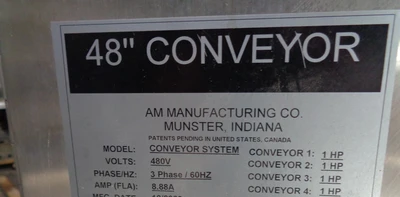 Used AM MFG CONVEYOR SYSTEM Belt Conveyors California US | BakeryEquipment.com #1554465