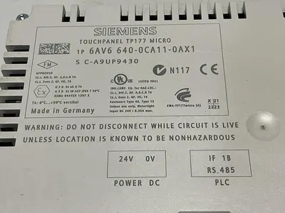 USED SIEMENS 6AV6 640-0CA11-0AX1