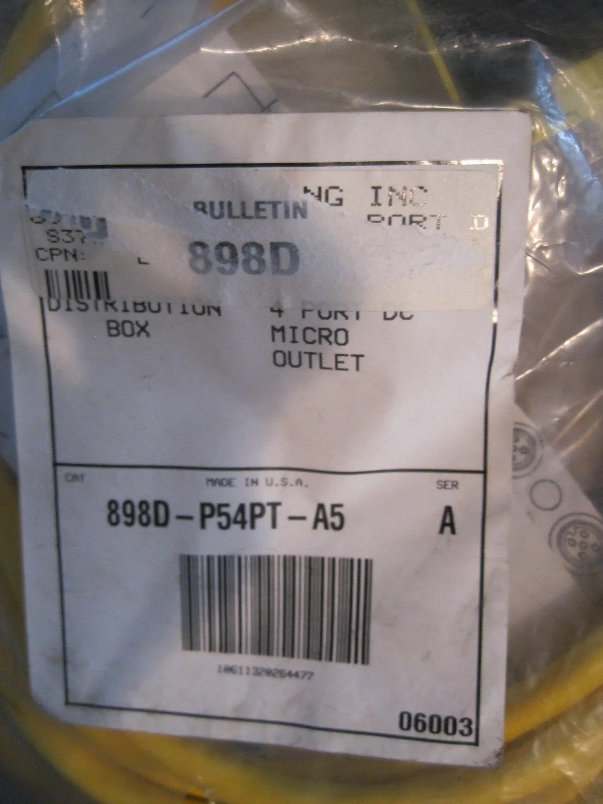 NEW ALLEN BRADLEY 898D-P54PT-A5 CABLE 898DP54PTA5