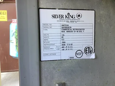 152-0416 Silver King SKP7218 Self Contained Sandwich Salad Prep Table Cooler