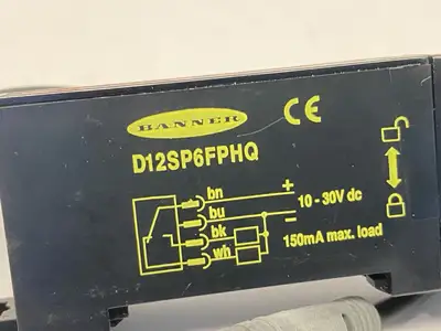 D12SP6FPHQ | Banner  High Power Plastic Fiber Optic Sensor 10-30VDC 34974 - New Other