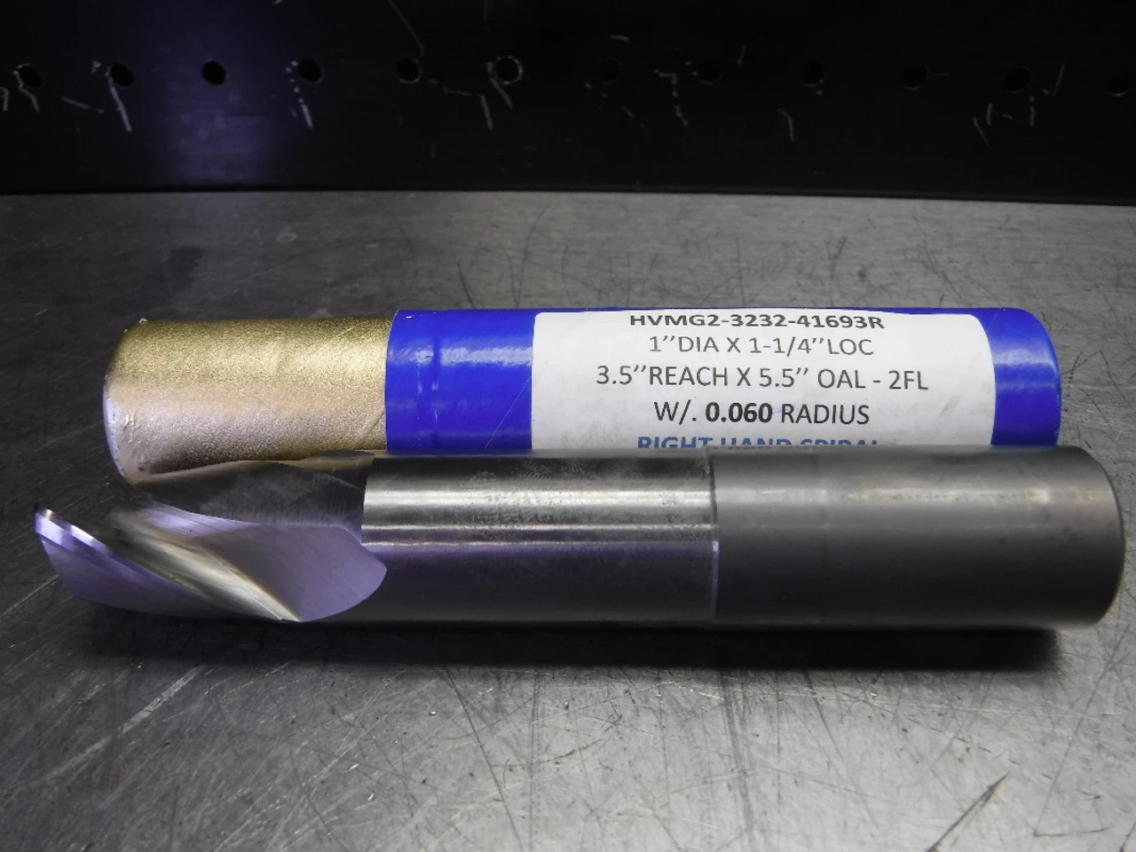Melin 1" Carbide Endmill 0.060 Radius 2 Flute HVMG2-3232-41693R (LOC3680)