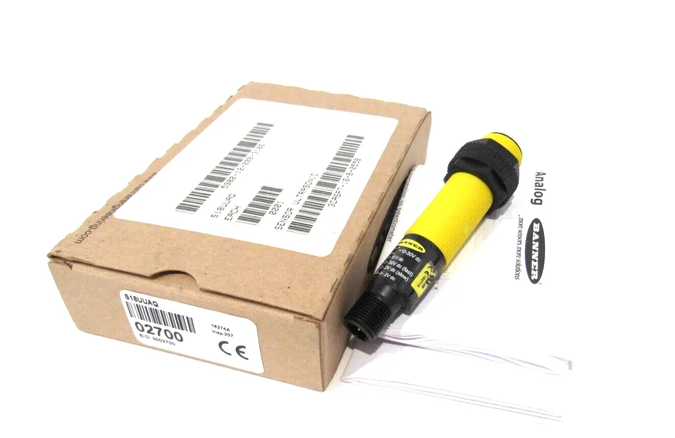 NEW BANNER ENGINEERING S18UUAQ SENSOR 02700