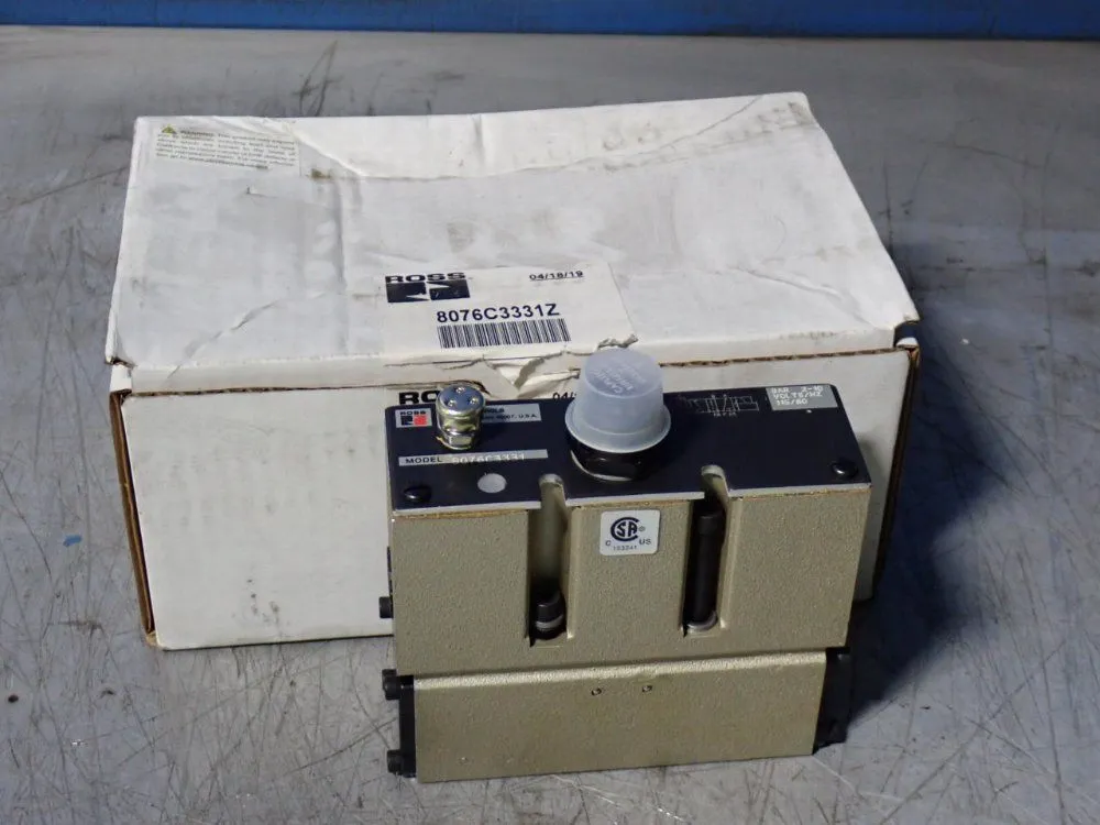 New | in-Stock ROSS CONTROLS 8076C3331 Pumps Ohio US | HGR 24 #910005