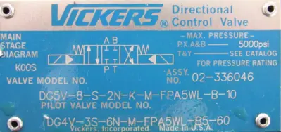 NEW VICKERS 02-336046 DIRECTIONAL VALVE DG5V8S2NKMFPA5WLB10 DG4V3S6NMFPA5WLB560