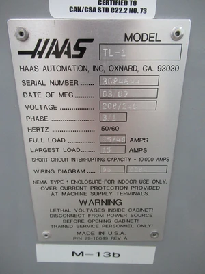 Used 2009 HAAS TL-1 CNC Lathes Minnesota US | Machinesused.com #1389528