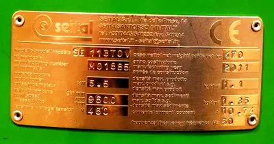 SPX Seital SE 113 TOV self-cleaning hermetic clarifier, 304SS.