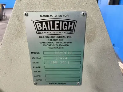 Used 2011 BAILEIGH BB9612 Box & Pan Brakes including Finger Ohio US | HGR 24 #1309984
