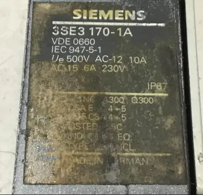 Used SIEMENS 3SE3 170-1A Relays & Switches Michigan US | Ideal Machinery #1299910