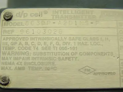 Foxboro 863DP-A2D1NS-P Intelligent Differential Pressure Transmitter 12.5-42vdc