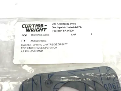 New | in-Stock Curtiss-Wright Spring Cartridge Gasket for Limitorque Operator 3-PACK Seals & Gaskets Michigan US | Maverick Industrial Sales #1518189