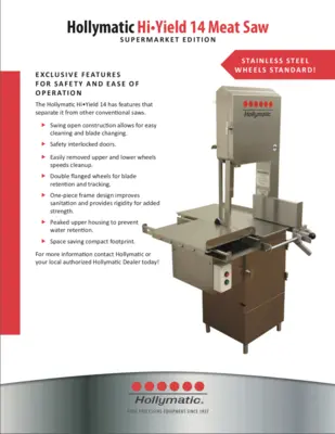 The Hollymatic Hi-Yield 14 Saw