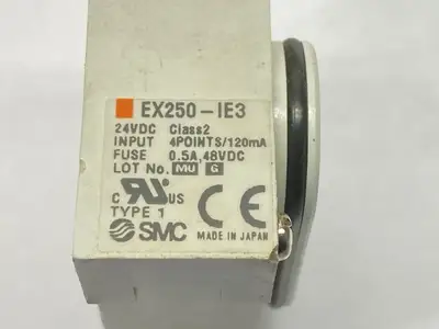EX250-IE3 | SMC  Pneumatic Manifold Input Unit 4x M8 3-Pin - Used