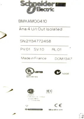 NEW SCHNEIDER ELECTRIC BMXAMO0410 ANALOG OUTPUT MODULE