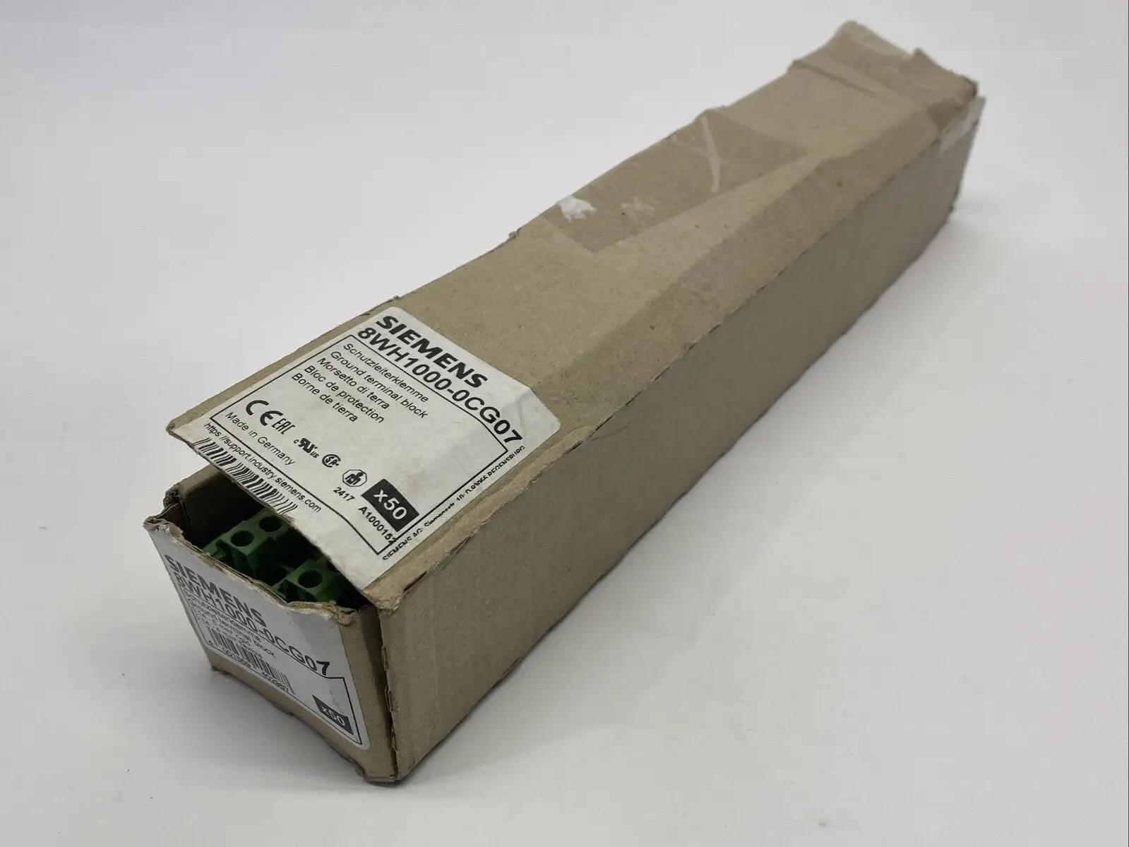 8WH1000-0CG07 | Siemens  Ground Terminal Block Green/Yellow LOT OF 49 - New Other