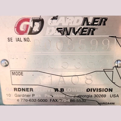 USED GARDNER DENVER TVAC 101