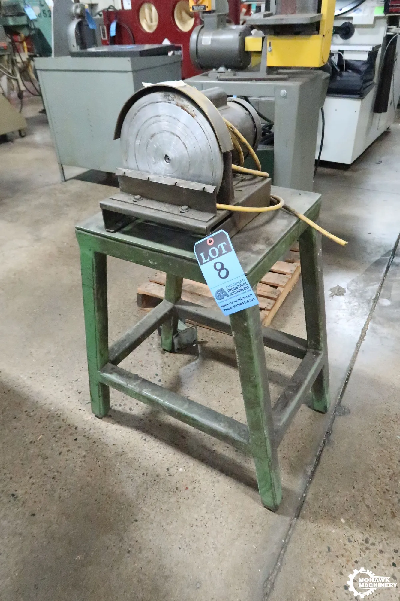 12” BALDOR DISC SANDER w/1/2 HP MOTOR - FABRICATED STAND - SINGLE PHASE ELECTRICS
