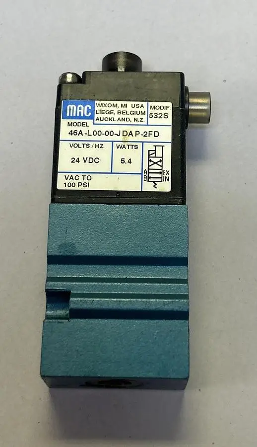 Used MAC VALVES 46A-L00-00-JDA-2FD Pump & Valve Parts Ohio US | Surplus Asset Holdings #1239486
