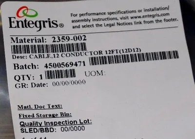 NEW ENTEGRIS 6500-T4-F04D12-K-P1-U1 INTEGRATED FLOW CONTROLLER 6500T4F04D12KP1U1