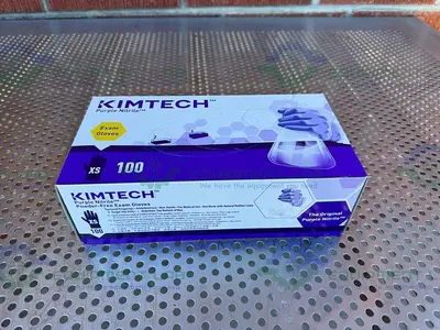 NEW BOX OF 10 - KIMBERLY CLARK 55080 NITRILE EXAM GLOVES, PURPLE, X-SMALL, 100/BX