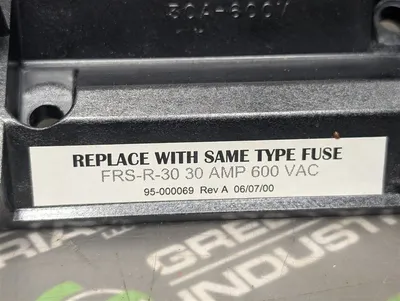 BUSS H60030-3C Fuseholder with Mount and Cover 600VAC 30A Used
