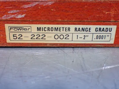 Used FOWLER 52222002 Micrometers Ohio US | HGR 24 #1187269