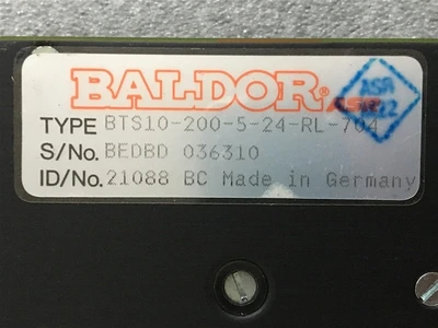 USED BARCO BTS10-200-5-24-RL-704 (8)-BALDOR, DRIVER, MODIFIED