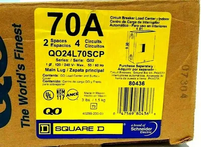 NEW SQUARE D QO24L70SCP CIRCUIT BREAKER LOAD CENTER