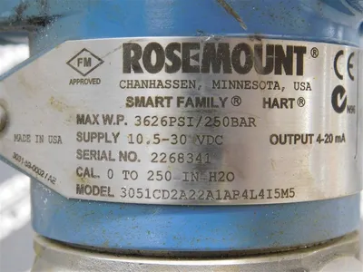 USED ROSEMOUNT ANALYTICAL 3051CD2A22A1AB4L4I5M5