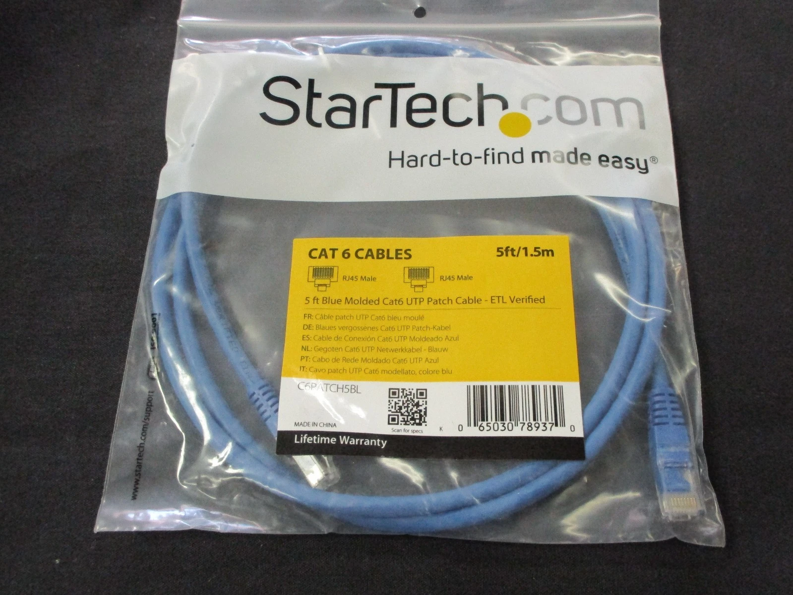 NEW StarTech C6PATCH5BL