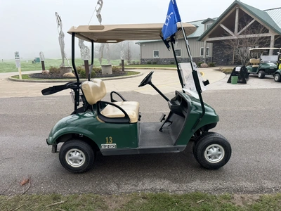 (1) 2015 E-Z-Go golf cart with a Kawasaki gas engine, does not include Club canopy, includes ball wa...