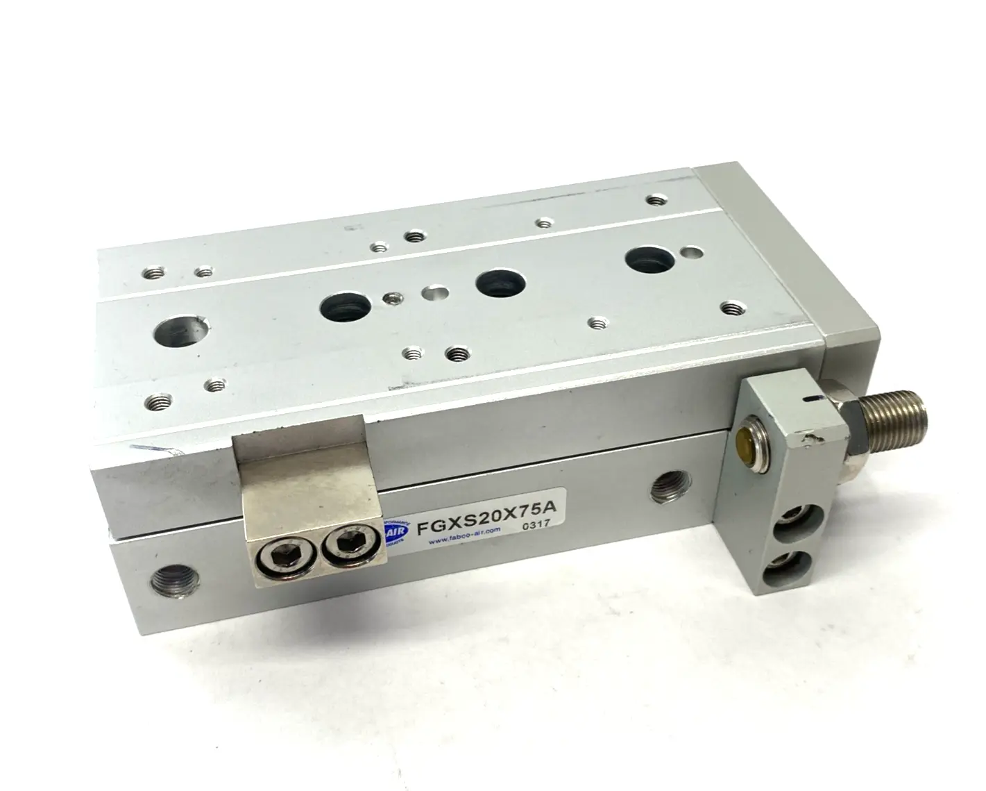 Used Fabco-Air Double-Acting Pneumatic Linear Guided Slide Actuator Pneumatic Cylinders Michigan US | Maverick Industrial Sales #1402160
