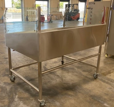 171-0008 60” Ice Bin Fish/Seafood Full Service Display Cooler