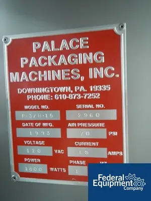 USED Palace Packaging Machines Palace Unscrambler/Feeder, Model P-3/H-15