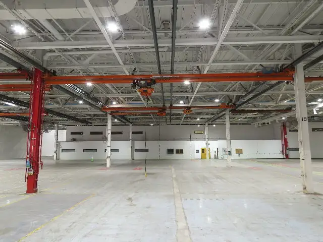 Cleveland Tramrail P&H 2 Ton Single Girder Underhung Bridge Crane 45' 10" Span