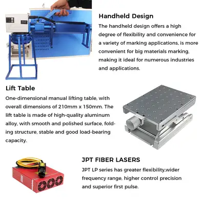 Used _UNKNOWN_ 50W JPT Handheld Fiber Laser Marking Machine 150x150mm Portable Metal Engaver Laser Markers Oklahoma US | Wide Image Solutions #1526595
