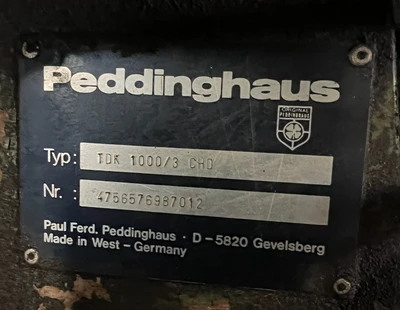 USED 1981 PEDDINGHAUS NUMBER:  TDK-1000/3 CHD