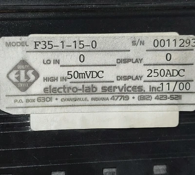 Used ELS F35-1-15-0 Meters - Misc Kentucky US | Edwards Industrial Repair #1324343