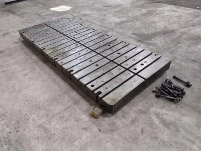 120" X 48" X 6" T-SLOTTED PRESS BOLSTER PLATE: STOCK #22522