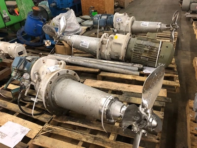 25 HP Sulzer SLF Stainless Steel Side Mount Agitator