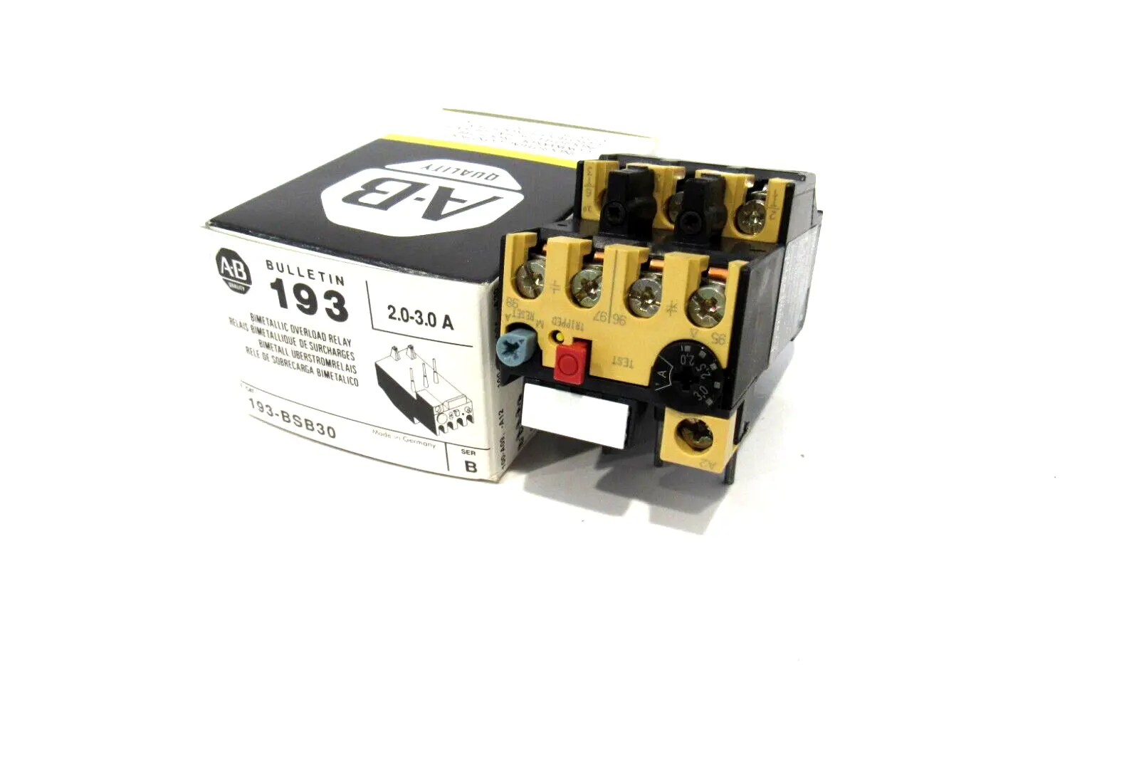 NEW ALLEN BRADLEY 193-BSB30 OVERLOAD RELAY SER.B 193BSB30