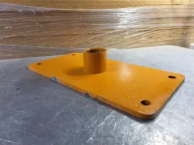 Rectangular Steel Base Flange w/ 2" Threaded Pipe