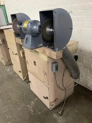 3600-550 Baldor 1 HP, Double End Buffing Unit with Handler Dust Collector Base